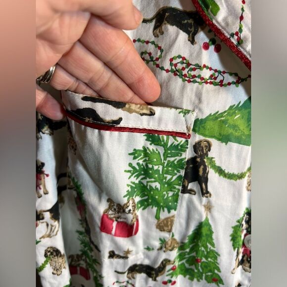 Pajama top by Danica Herrick boutique size Medium- holiday and the dog’s motif - Picture 8 of 11